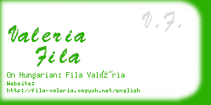 valeria fila business card